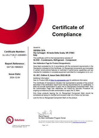  Sierra UL and CSA certification update